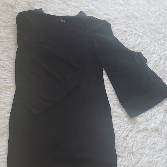 Club Monaco black sweater dress with arm details. - Picture 8 of 9